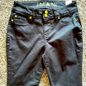 IMAN Boot cut black jeans